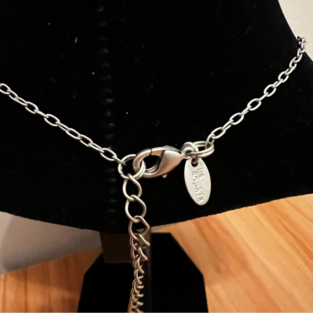 Lia Sophia Blue Stone with Rhinestone Necklace - Picture 3 of 9